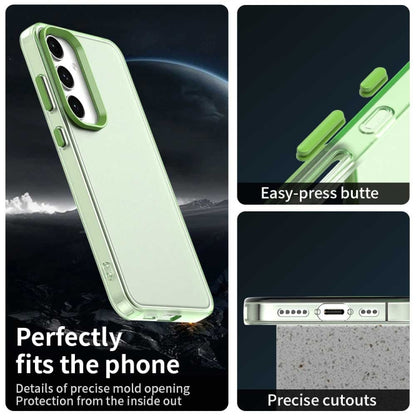 For Samsung Galaxy S25+ 5G Candy PC Hybrid TPU Shockproof Phone Case(Green) by buy2fix