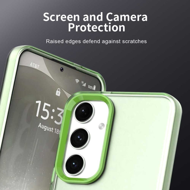 For Samsung Galaxy S25+ 5G Candy PC Hybrid TPU Shockproof Phone Case(Green) by buy2fix