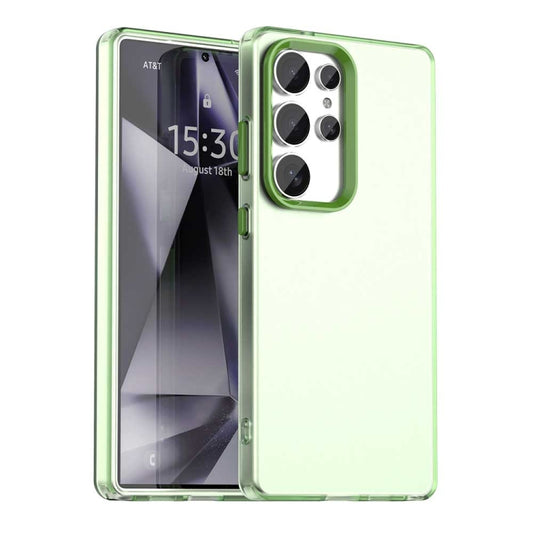 For Samsung Galaxy S25 Ultra 5G Candy PC Hybrid TPU Shockproof Phone Case(Green) by buy2fix