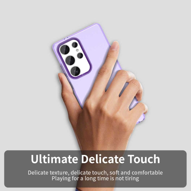 For Samsung Galaxy S25 Ultra 5G Candy PC Hybrid TPU Shockproof Phone Case(Purple) by buy2fix