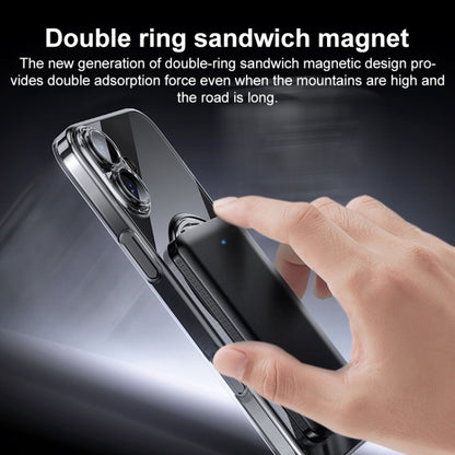 For iPhone 16 Plus Plating PC 360 Ring Holder Magsafe Phone Case(Clear Sliver) by buy2fix