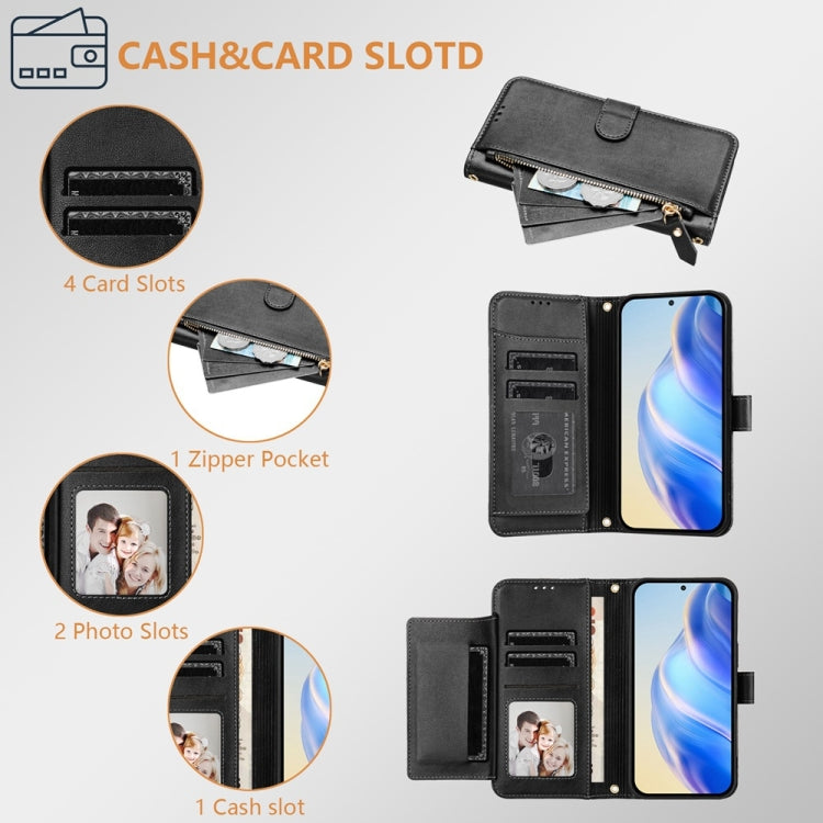 For Nothing CMF Phone 1 Multi-Card Slots Zipper Wallet Leather Phone Case(Black) - Nothing Cases by buy2fix | Online Shopping UK | buy2fix