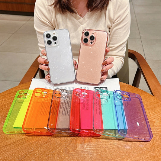 For iPhone 16 Pro Glitter Powder TPU Phone Case(Transparent Pink) by buy2fix