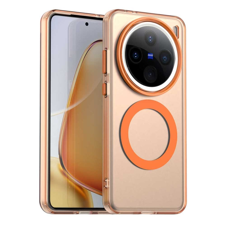 For vivo X200 Pro mini Candy Magsafe PC Hybrid TPU Phone Case(Orange) by buy2fix
