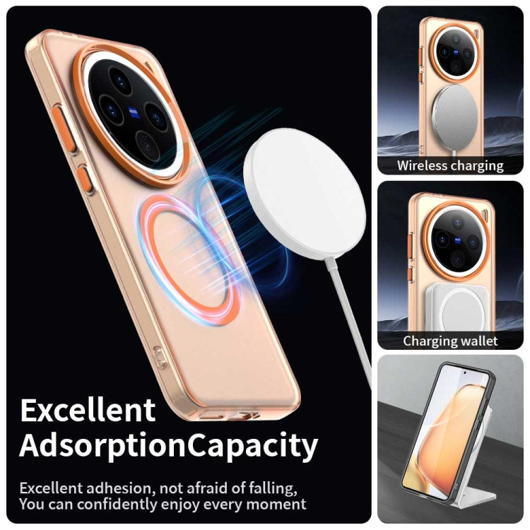 For vivo X200 Pro mini Candy Magsafe PC Hybrid TPU Phone Case(Orange) by buy2fix