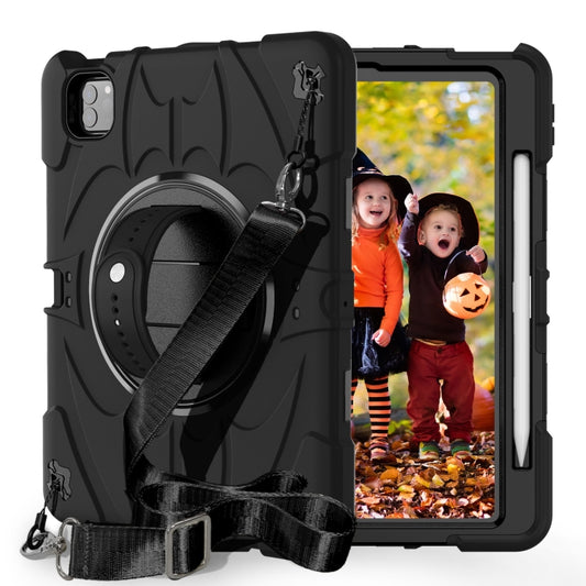 For iPad Pro 11 2022 / Air 10.9 2022 Bat Hand Grip Turntable Stand Tablet Case(Black) by buy2fix