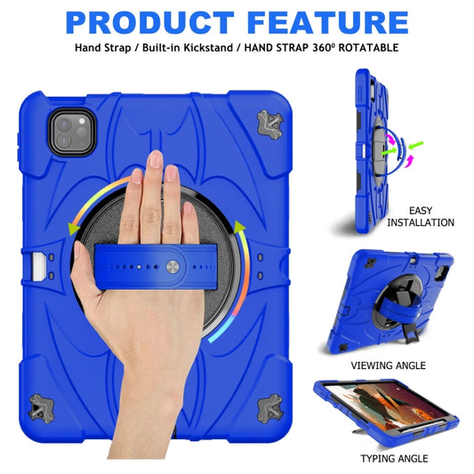 For iPad Pro 11 2022 / Air 10.9 2022 Bat Hand Grip Turntable Stand Tablet Case(Blue Black) by buy2fix
