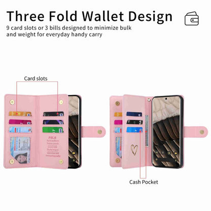 For Google Pixel 7 Pro POLA Love Multi-Card Slots Zipper Wallet Leather Phone Case(Pink) - Google Cases by POLA | Online Shopping UK | buy2fix