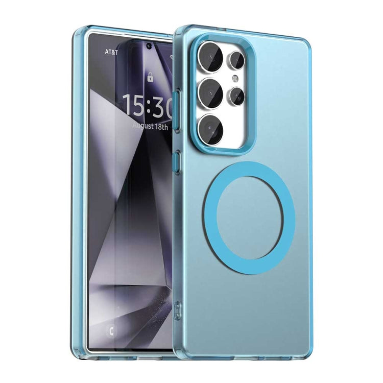 For Samsung Galaxy S25 Ultra 5G Candy Magsafe PC Hybrid TPU Phone Case(Blue) by buy2fix