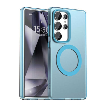 For Samsung Galaxy S25 Ultra 5G Candy Magsafe PC Hybrid TPU Phone Case(Blue) by buy2fix