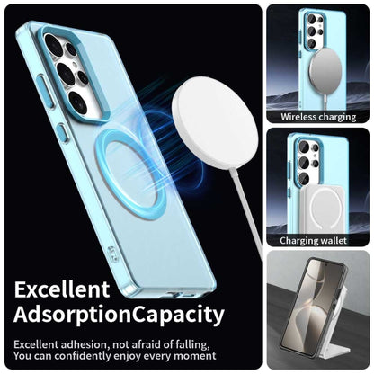For Samsung Galaxy S25 Ultra 5G Candy Magsafe PC Hybrid TPU Phone Case(Blue) by buy2fix