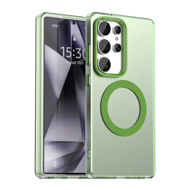 For Samsung Galaxy S25 Ultra 5G Candy Magsafe PC Hybrid TPU Phone Case(Green) by buy2fix