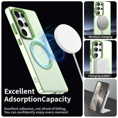 For Samsung Galaxy S25 Ultra 5G Candy Magsafe PC Hybrid TPU Phone Case(Green) by buy2fix