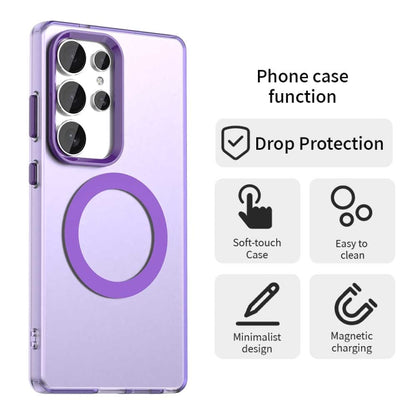 For Samsung Galaxy S25 Ultra 5G Candy Magsafe PC Hybrid TPU Phone Case(Purple) - Galaxy S25 Ultra 5G Cases by buy2fix | Online Shopping UK | buy2fix