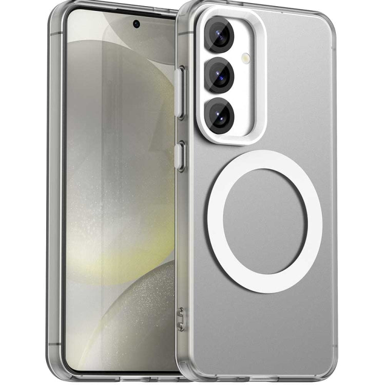 For Samsung Galaxy S25 5G Candy Magsafe PC Hybrid TPU Phone Case(White) by buy2fix