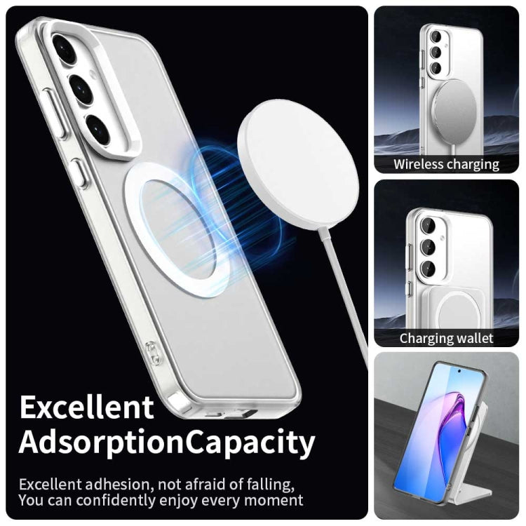 For Samsung Galaxy S25 5G Candy Magsafe PC Hybrid TPU Phone Case(White) by buy2fix