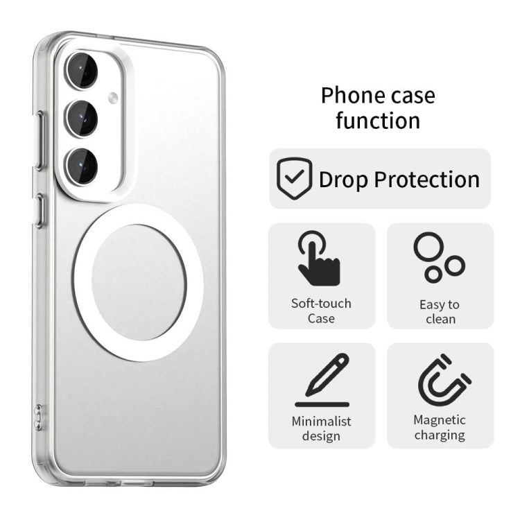 For Samsung Galaxy S25 5G Candy Magsafe PC Hybrid TPU Phone Case(White) by buy2fix