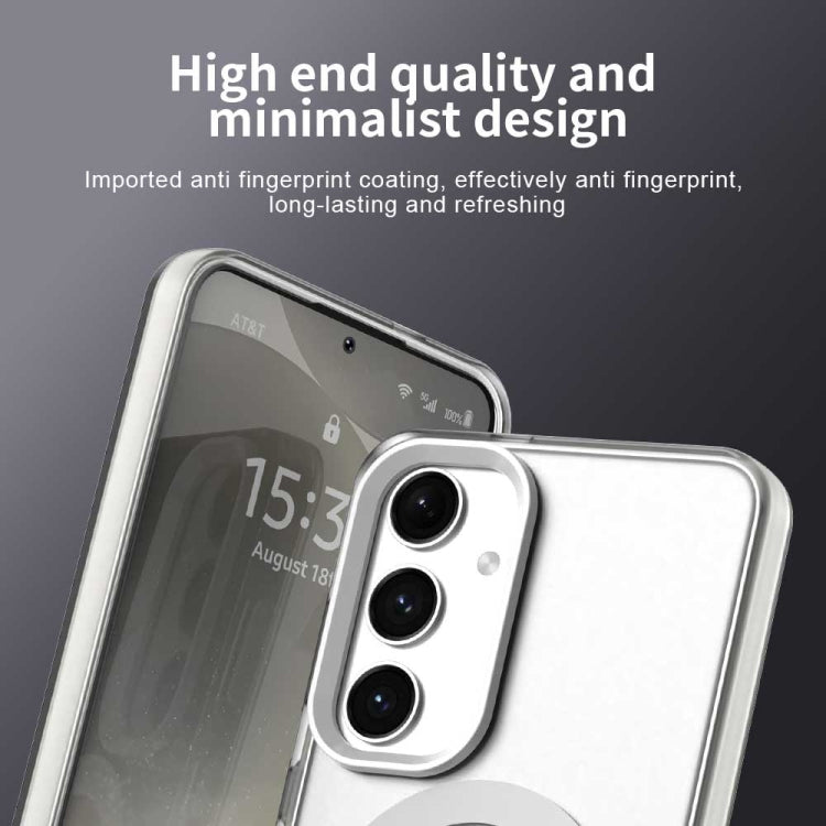 For Samsung Galaxy S25 5G Candy Magsafe PC Hybrid TPU Phone Case(White) by buy2fix
