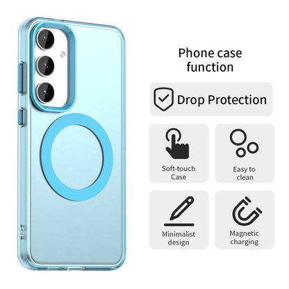 For Samsung Galaxy S25 5G Candy Magsafe PC Hybrid TPU Phone Case(Blue) - Galaxy S25 5G Cases by buy2fix | Online Shopping UK | buy2fix