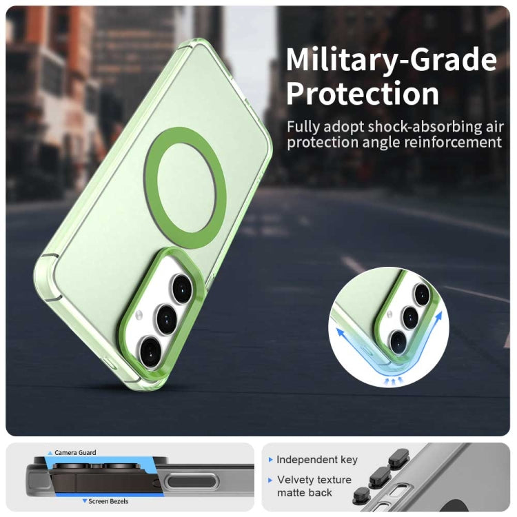 For Samsung Galaxy S25 5G Candy Magsafe PC Hybrid TPU Phone Case(Green) - Galaxy S25 5G Cases by buy2fix | Online Shopping UK | buy2fix