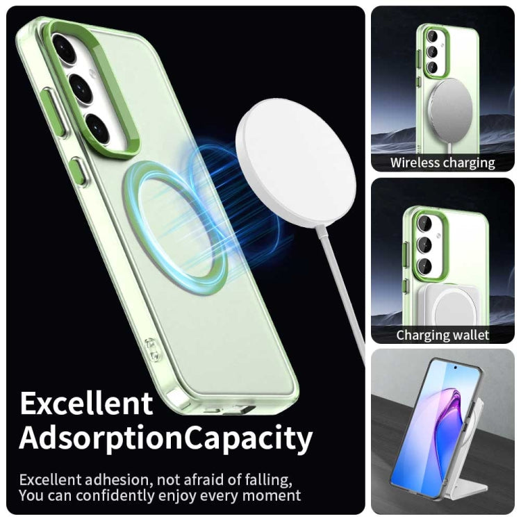 For Samsung Galaxy S25 5G Candy Magsafe PC Hybrid TPU Phone Case(Green) - Galaxy S25 5G Cases by buy2fix | Online Shopping UK | buy2fix