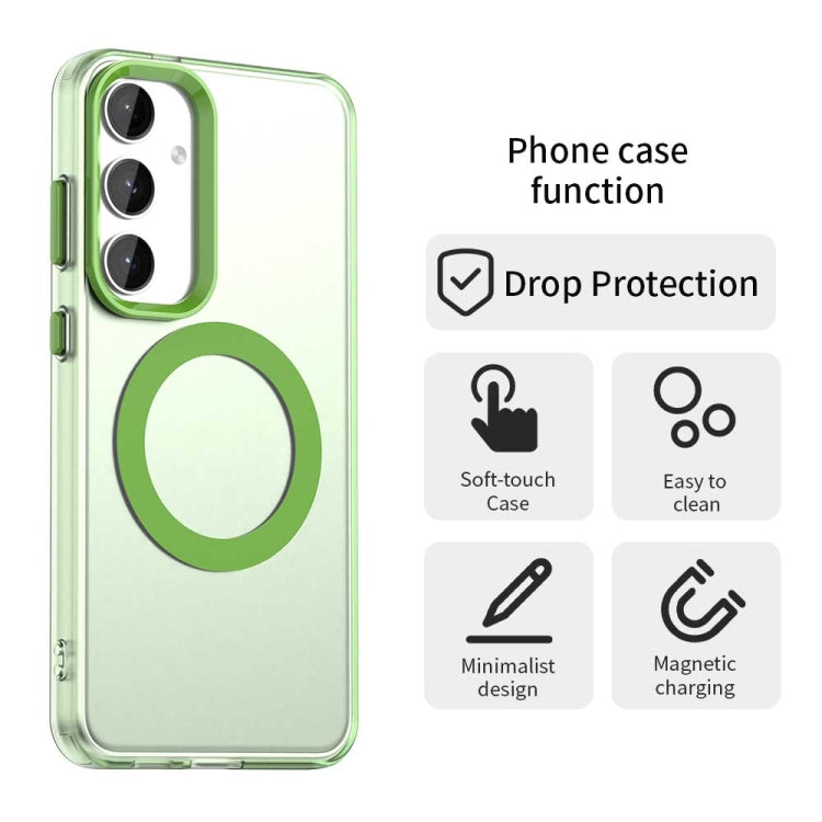 For Samsung Galaxy S25 5G Candy Magsafe PC Hybrid TPU Phone Case(Green) - Galaxy S25 5G Cases by buy2fix | Online Shopping UK | buy2fix