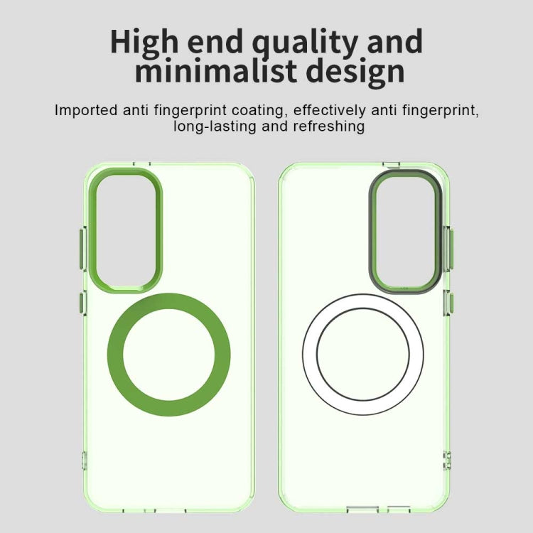 For Samsung Galaxy S25+ 5G Candy Magsafe PC Hybrid TPU Phone Case(Green) by buy2fix