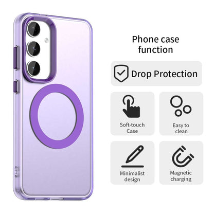 For Samsung Galaxy S25+ 5G Candy Magsafe PC Hybrid TPU Phone Case(Purple) - Galaxy S25+ 5G Cases by buy2fix | Online Shopping UK | buy2fix