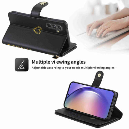 For Samsung Galaxy A54 POLA Love Multi-Card Slots Zipper Wallet Leather Phone Case(Black) - Galaxy Phone Cases by POLA | Online Shopping UK | buy2fix