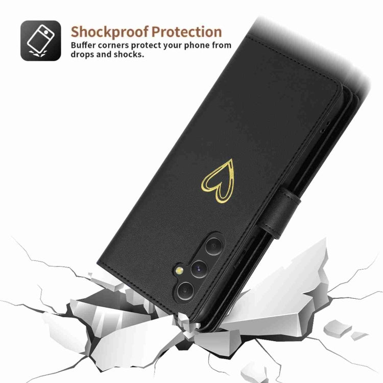 For Samsung Galaxy A54 POLA Love Multi-Card Slots Zipper Wallet Leather Phone Case(Black) - Galaxy Phone Cases by POLA | Online Shopping UK | buy2fix