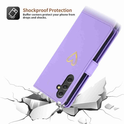 For Samsung Galaxy A54 POLA Love Multi-Card Slots Zipper Wallet Leather Phone Case(Purple) - Galaxy Phone Cases by POLA | Online Shopping UK | buy2fix
