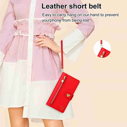 For iPhone 11 Pro POLA Love Multi-Card Slots Zipper Wallet Leather Phone Case(Red) - iPhone 11 Pro Cases by POLA | Online Shopping UK | buy2fix