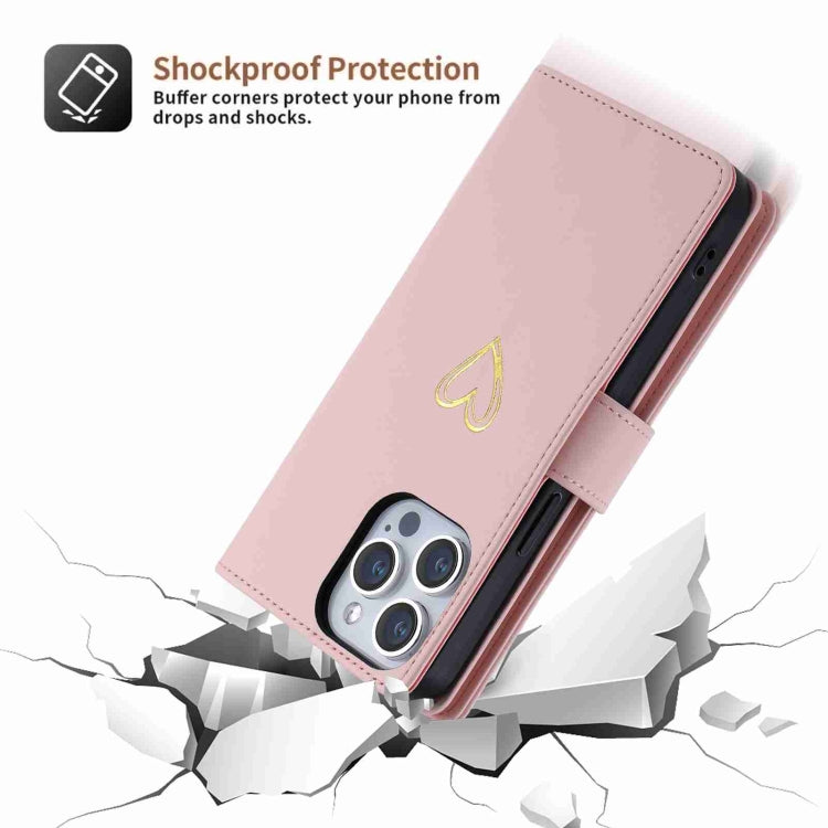 For iPhone 11 Pro Max POLA Love Multi-Card Slots Zipper Wallet Leather Phone Case(Pink) - iPhone 11 Pro Max Cases by POLA | Online Shopping UK | buy2fix