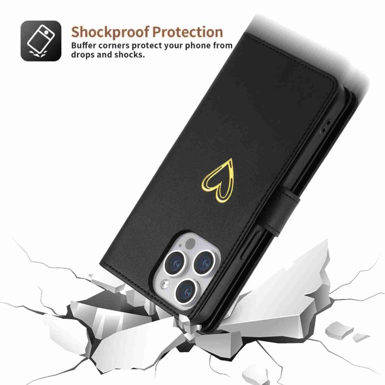 For iPhone 11 Pro Max POLA Love Multi-Card Slots Zipper Wallet Leather Phone Case(Black) - iPhone 11 Pro Max Cases by POLA | Online Shopping UK | buy2fix