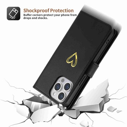 For iPhone 15 Plus POLA Love Multi-Card Slots Zipper Wallet Leather Phone Case(Black) - iPhone 15 Plus Cases by POLA | Online Shopping UK | buy2fix