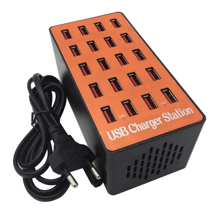 WLX-A5 90W 20 Ports USB Automatic Allocation Smart Charging Station with Indicator Light(EU Plug) - Multifunction Charger by buy2fix | Online Shopping UK | buy2fix