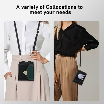 For Samsung Galaxy Z Flip5 POLA Color Block Love Buckle Multi-Card Slots Wallet Phone Case(Black) - Galaxy Z Flip5 Cases by POLA | Online Shopping UK | buy2fix