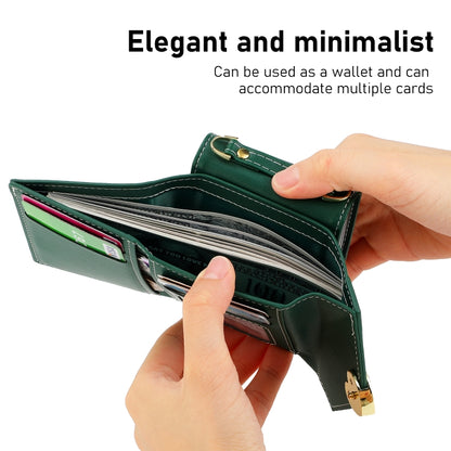 For Samsung Galaxy Z Flip3 5G POLA Color Block Love Buckle Multi-Card Slots Wallet Phone Case(Green) - Galaxy Phone Cases by POLA | Online Shopping UK | buy2fix