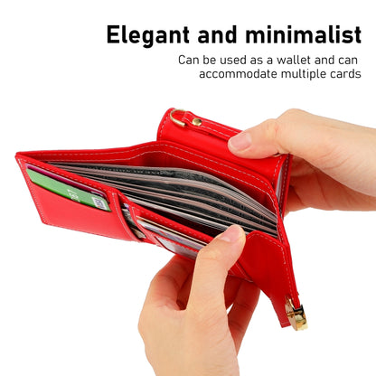 For Samsung Galaxy Z Flip3 5G POLA Color Block Love Buckle Multi-Card Slots Wallet Phone Case(Red) - Galaxy Phone Cases by POLA | Online Shopping UK | buy2fix