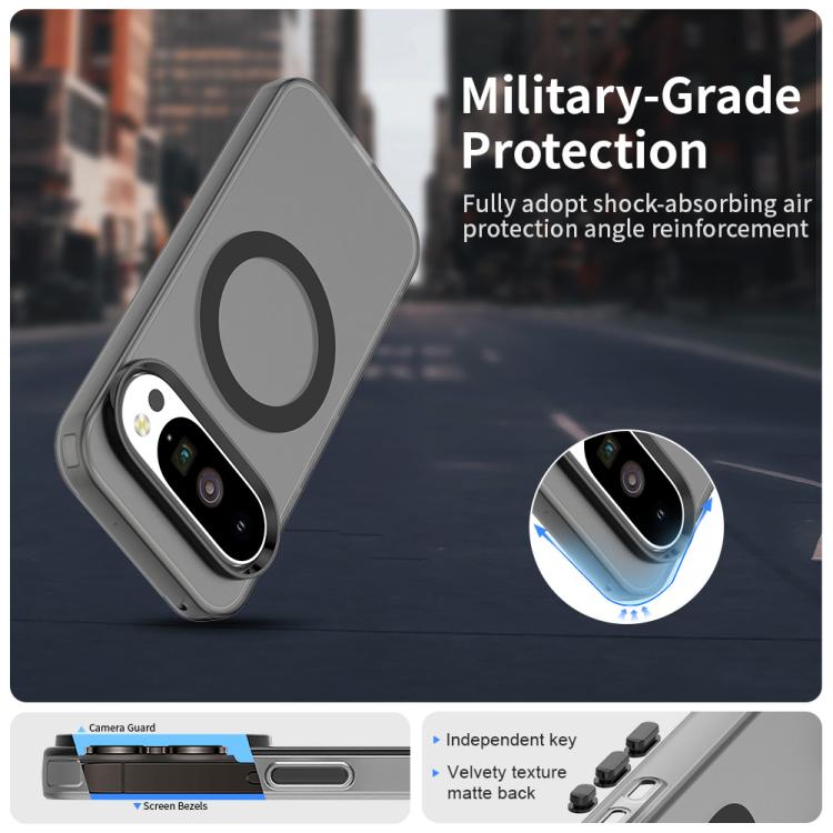 For Google Pixel 10 Pro XL Candy Magsafe PC Hybrid TPU Phone Case(Black) - Google Cases by buy2fix | Online Shopping UK | buy2fix