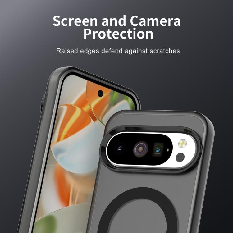 For Google Pixel 10 Pro XL Candy Magsafe PC Hybrid TPU Phone Case(Black) - Google Cases by buy2fix | Online Shopping UK | buy2fix