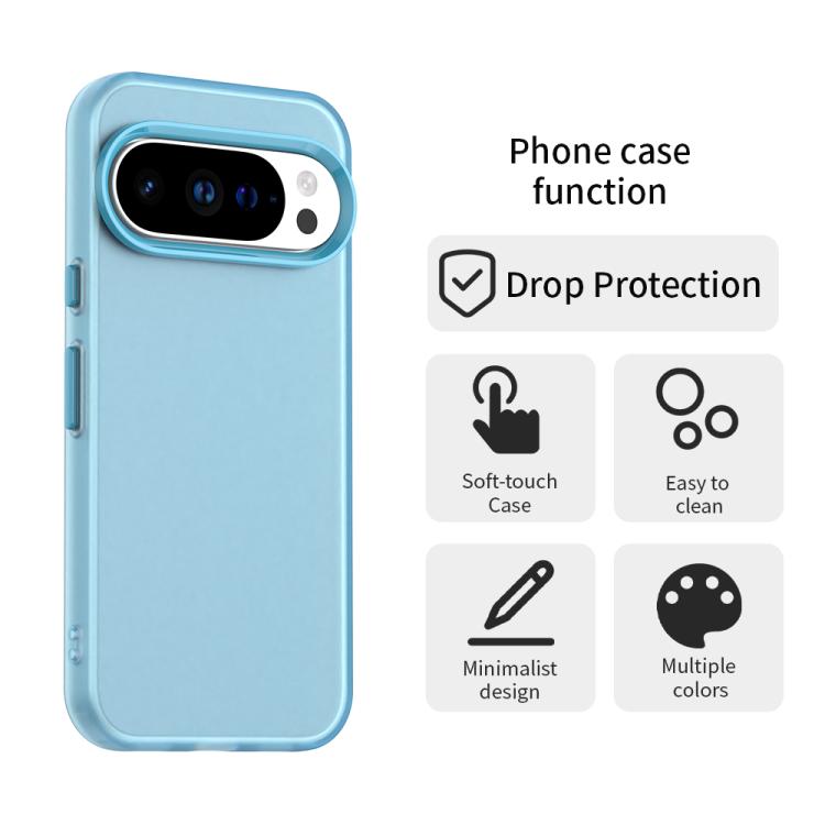 For Google Pixel 10 Pro XL Candy PC Hybrid TPU Shockproof Phone Case(Blue) - Google Cases by buy2fix | Online Shopping UK | buy2fix
