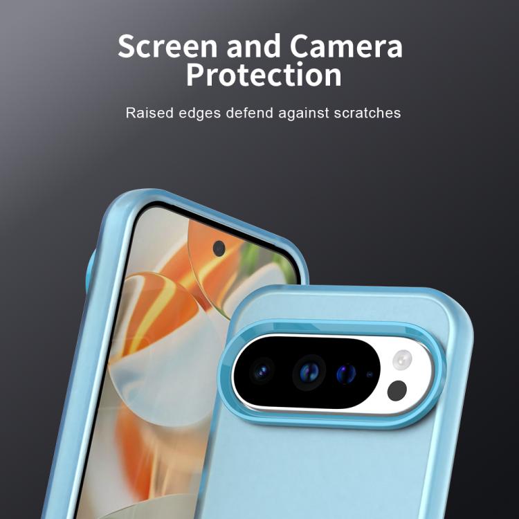 For Google Pixel 10 Pro XL Candy PC Hybrid TPU Shockproof Phone Case(Blue) - Google Cases by buy2fix | Online Shopping UK | buy2fix