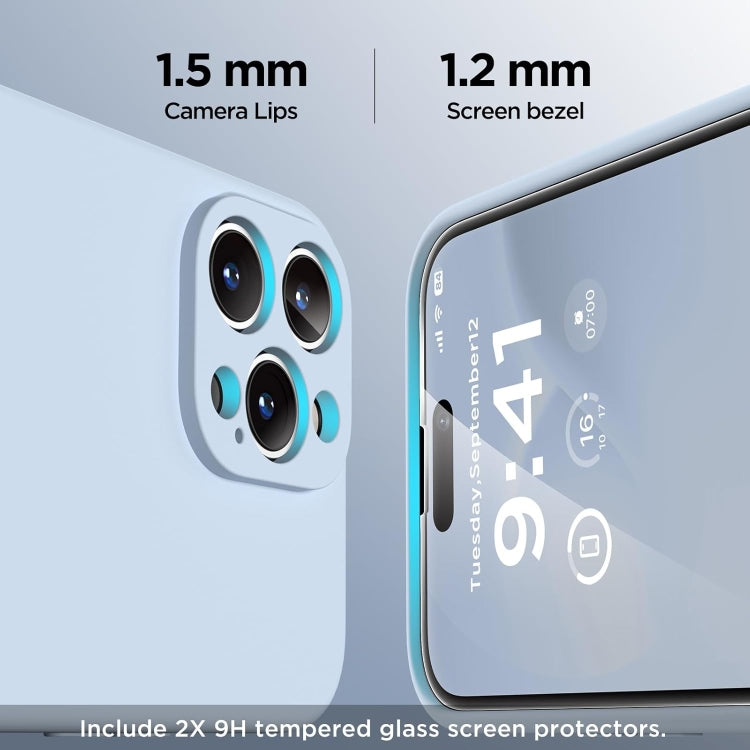 For iPhone 16 Plus Silicone Suction Cup MagSafe Phone Case with Screen Film(Sierra Blue) - iPhone 16 Plus Cases by buy2fix | Online Shopping UK | buy2fix