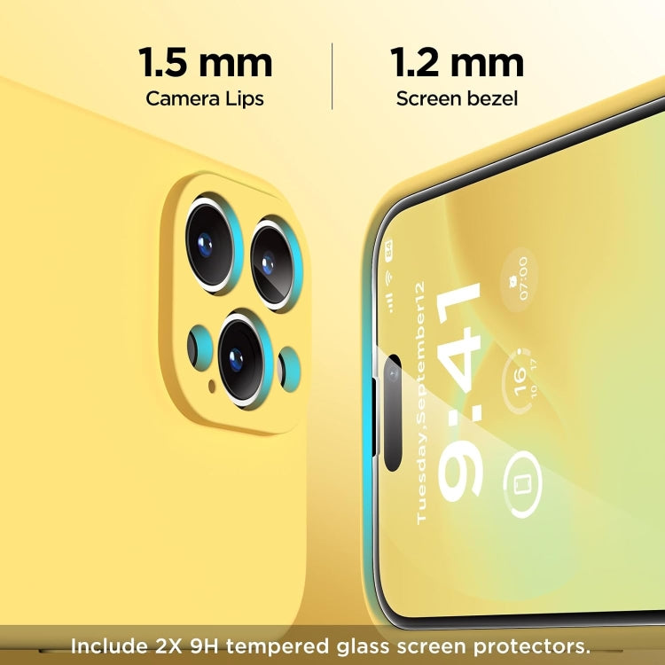 For iPhone 16 Silicone Suction Cup MagSafe Phone Case with Screen Film(Yellow) - iPhone 16 Cases by buy2fix | Online Shopping UK | buy2fix