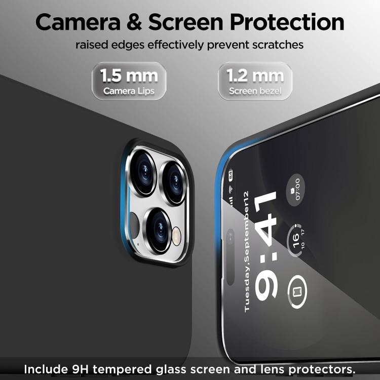For iPhone 16 Pro Max Silicone Suction Cup MagSafe Phone Case with Screen Film & Lens Film(Pink) - iPhone 16 Pro Max Cases by buy2fix | Online Shopping UK | buy2fix