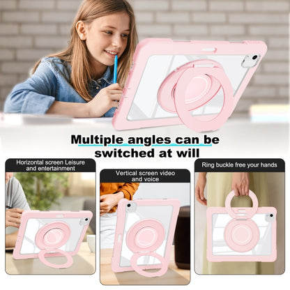 For iPad Air 11 2025 / 2024 / 10.9 2022 Crystal Armor PC Hybrid TPU Tablet Case with Pen Slot(Pink) - iPad Air 11 2025 / 2024 Cases by buy2fix | Online Shopping UK | buy2fix