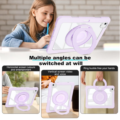For iPad Air 11 2025 / 2024 / 10.9 2022 Crystal Armor PC Hybrid TPU Tablet Case with Pen Slot(Purple) - iPad Air 11 2025 / 2024 Cases by buy2fix | Online Shopping UK | buy2fix