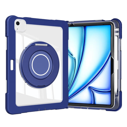 For iPad Air 11 2025 / 2024 / 10.9 2022 Crystal Armor PC Hybrid TPU Tablet Case with Pen Slot(Dark Blue) - iPad Air 11 2025 / 2024 Cases by buy2fix | Online Shopping UK | buy2fix