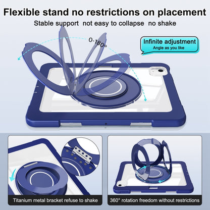For iPad Air 11 2025 / 2024 / 10.9 2022 Crystal Armor PC Hybrid TPU Tablet Case with Pen Slot(Dark Blue) - iPad Air 11 2025 / 2024 Cases by buy2fix | Online Shopping UK | buy2fix
